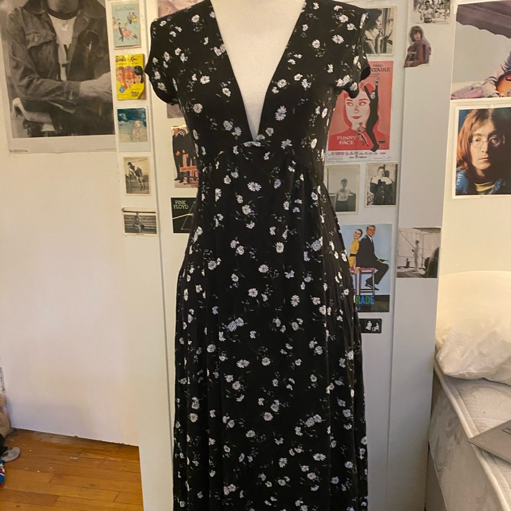 Maxi deep V dress